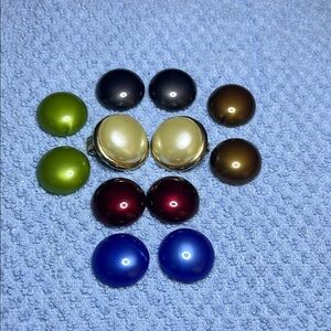 Vintage Coro Multicolor Clip-On Earrings Set